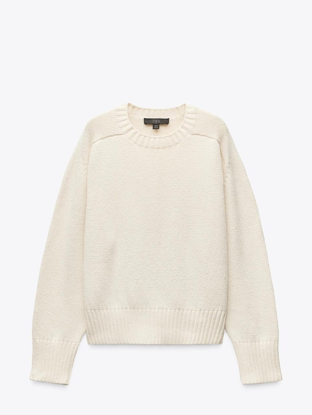 Zara Cream Crew Neck Sweater